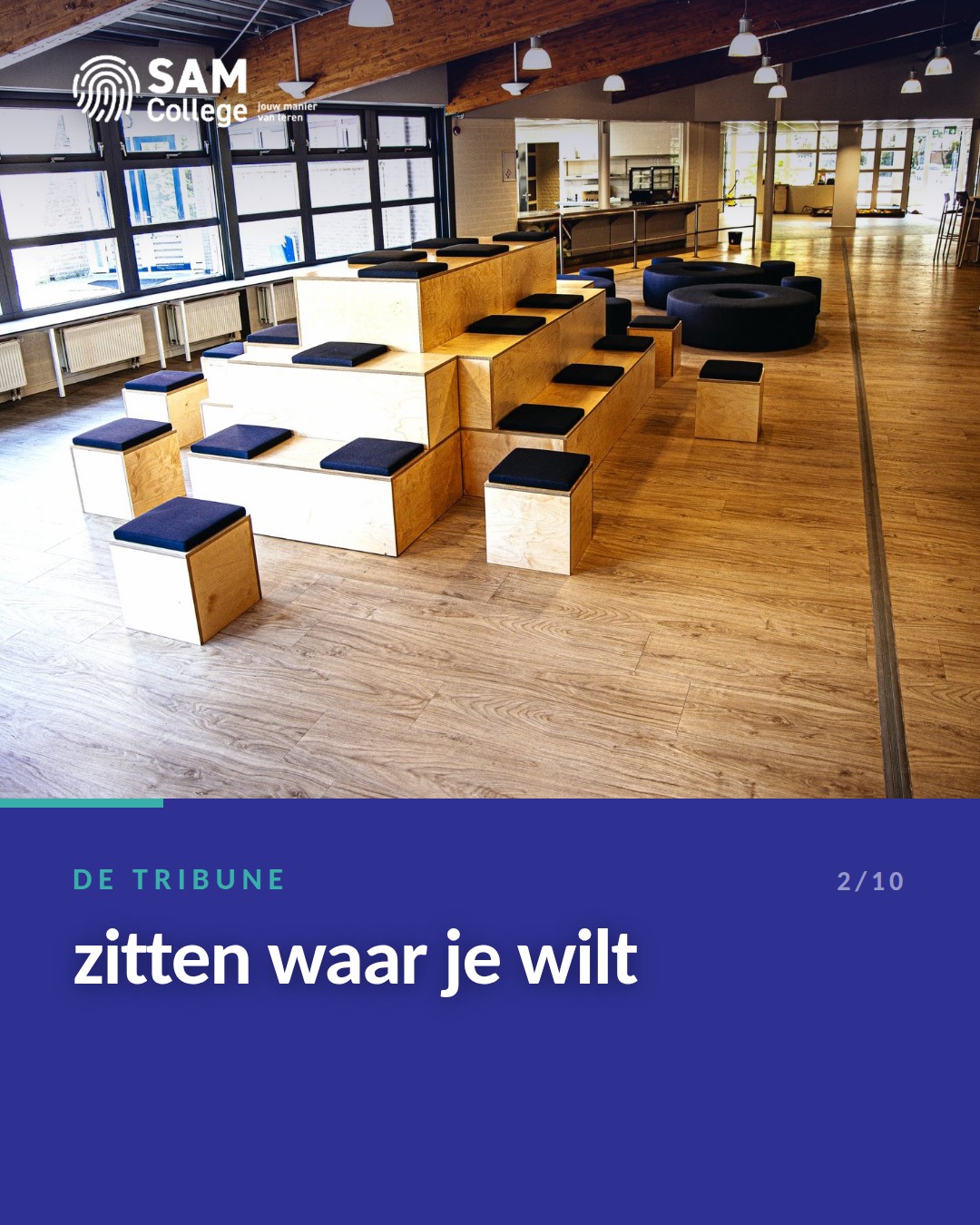 De tribune bij SAM College