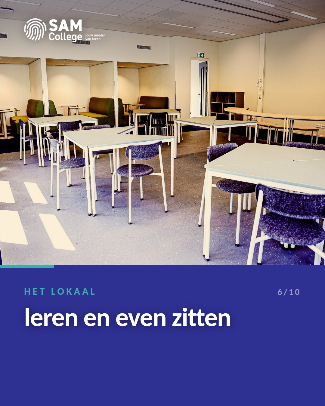 Het lokaal bij SAM College
